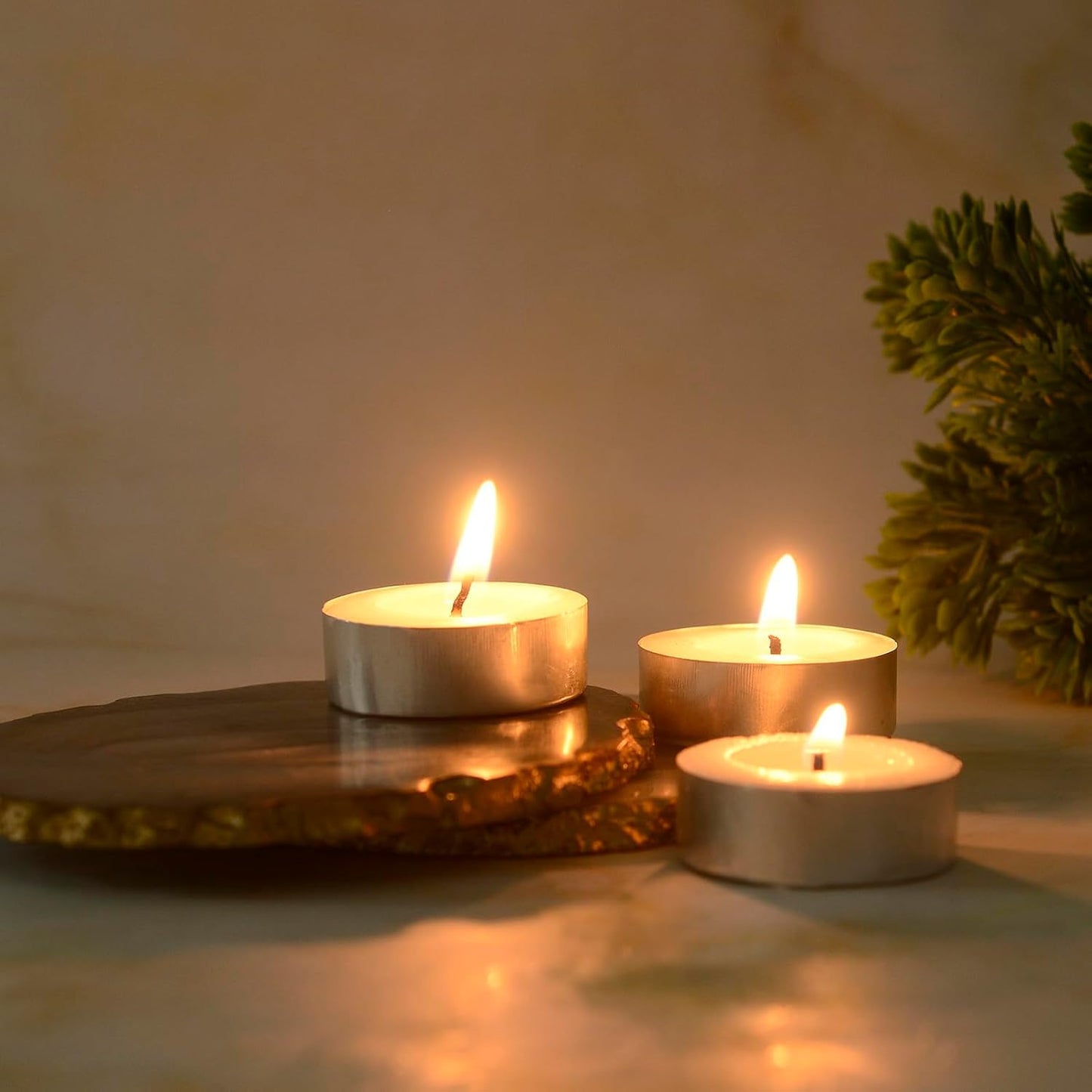 Wax Tealight Candles, 3-Hour Burn Time, Smokeless for Diwali and any occasion