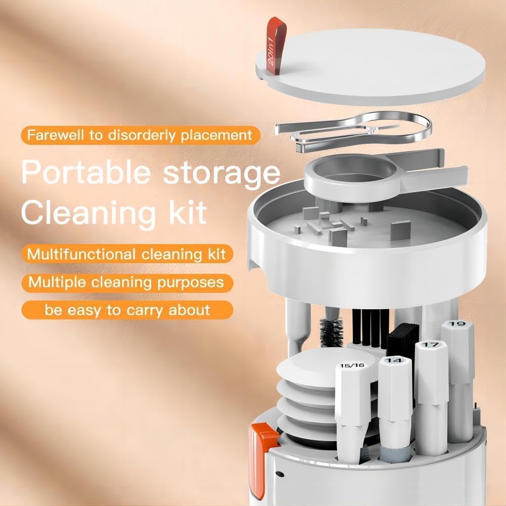 20 in 1 Multifunctional Cleaner Kit for Airpods, Keyboard, Earbuds, Camera, Cellphones specker.