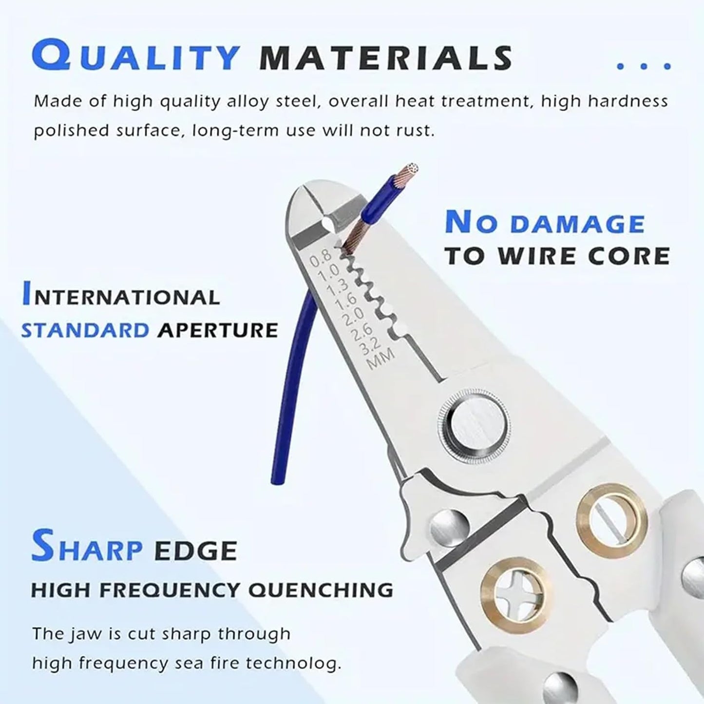 10 in 1 Cable Looping, Splitting, Cutting Pliers Wire Strippers