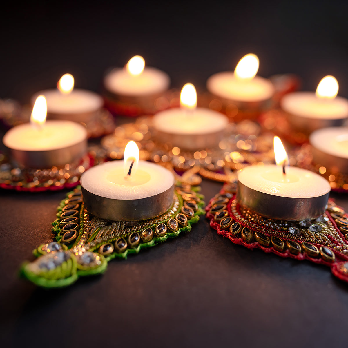 Wax Tealight Candles, 3-Hour Burn Time, Smokeless for Diwali and any occasion
