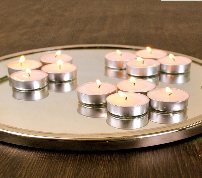 Wax Tealight Candles, 3-Hour Burn Time, Smokeless for Diwali and any occasion