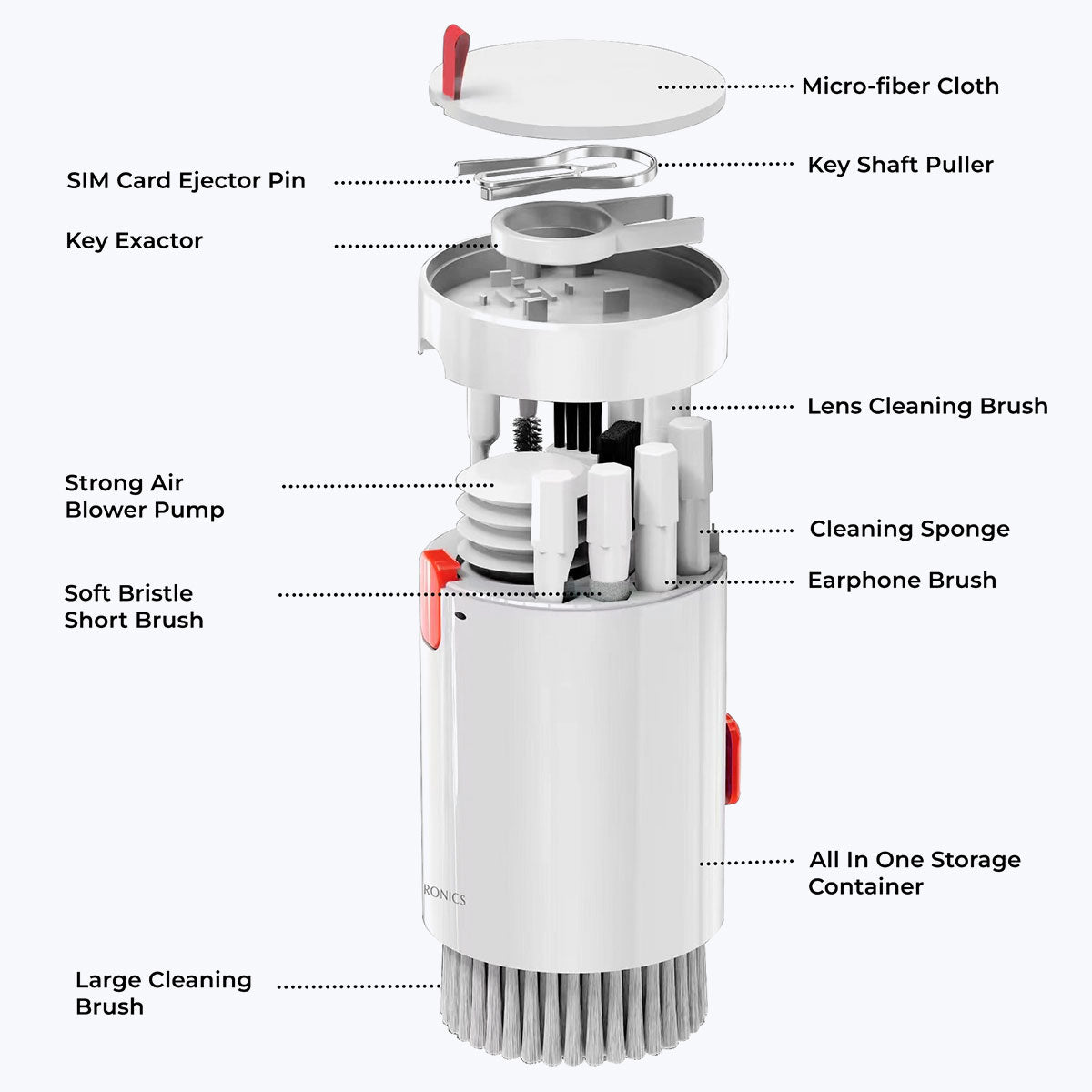 20 in 1 Multifunctional Cleaner Kit for Airpods, Keyboard, Earbuds, Camera, Cellphones specker.