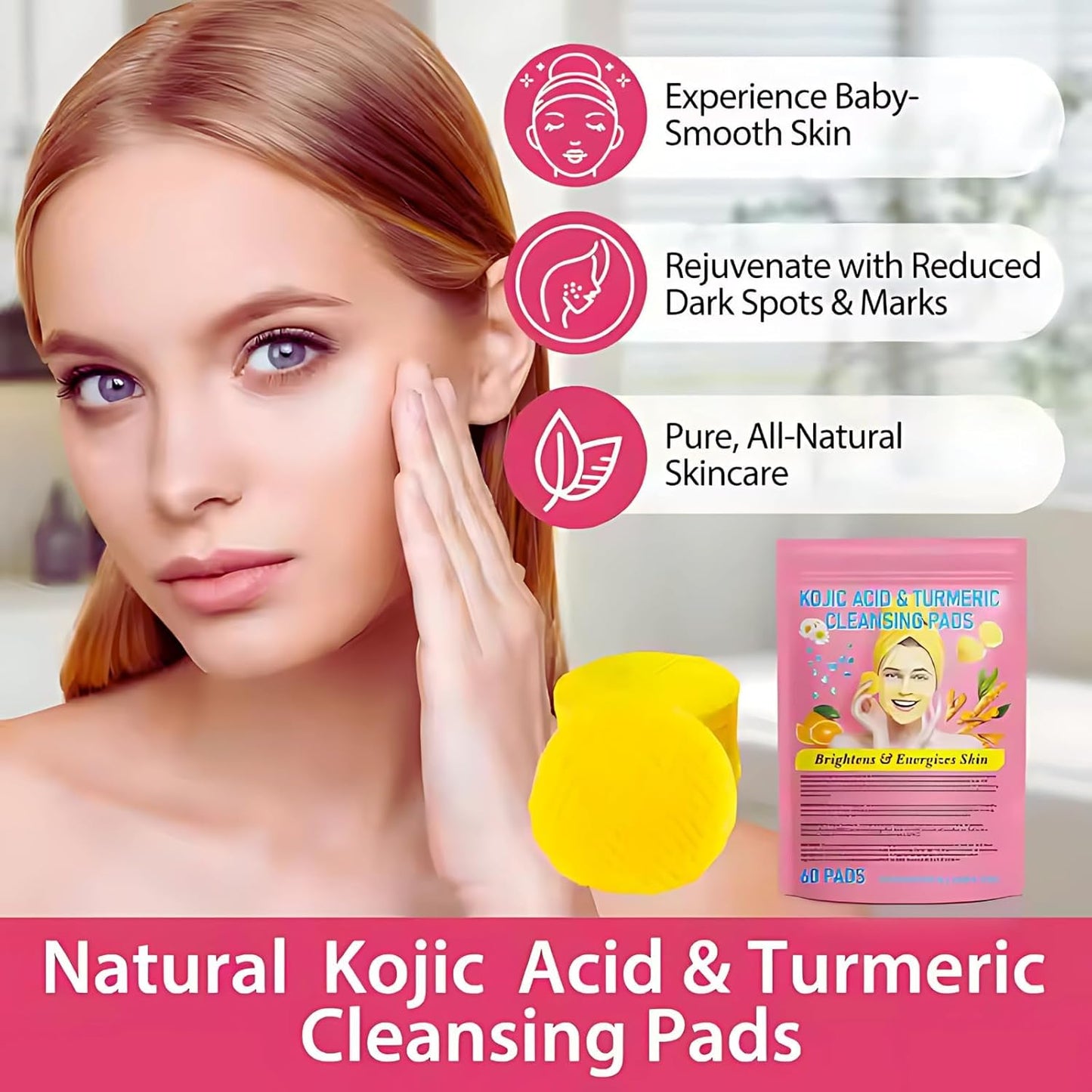 Turmeric Kojic Acid Pads - for leave your skin glowing and fresh.