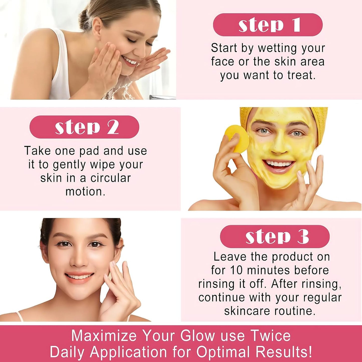Turmeric Kojic Acid Pads - for leave your skin glowing and fresh.