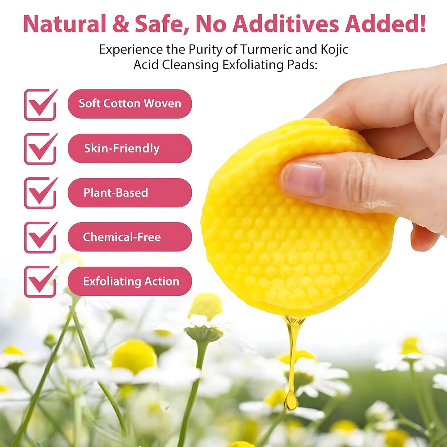 Turmeric Kojic Acid Pads - for leave your skin glowing and fresh.